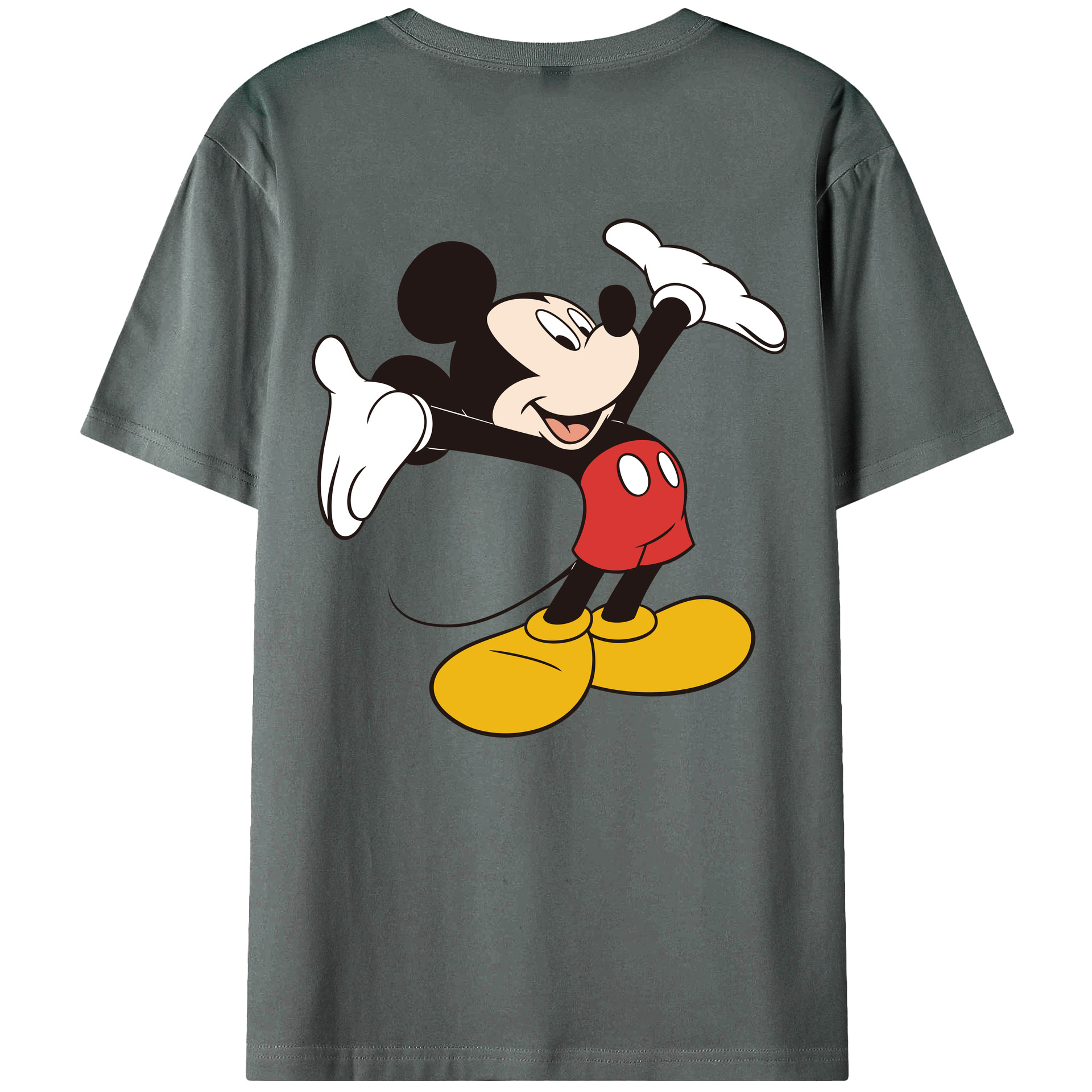 （画像用） ミッキーマウス Mickey Mouse 綿100％半袖Tシャツ（背面プリント）